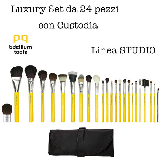 Studio Luxury 24 pc brush set with Roll-Up Pouch