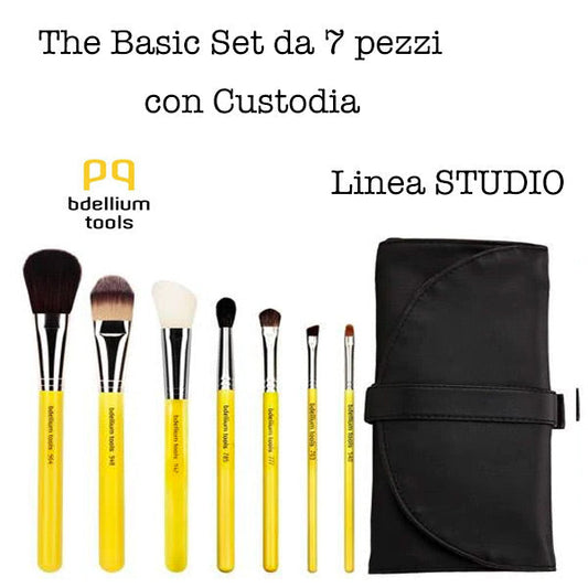 Studio Basic 7 pc brush set with Roll-Up Pouch