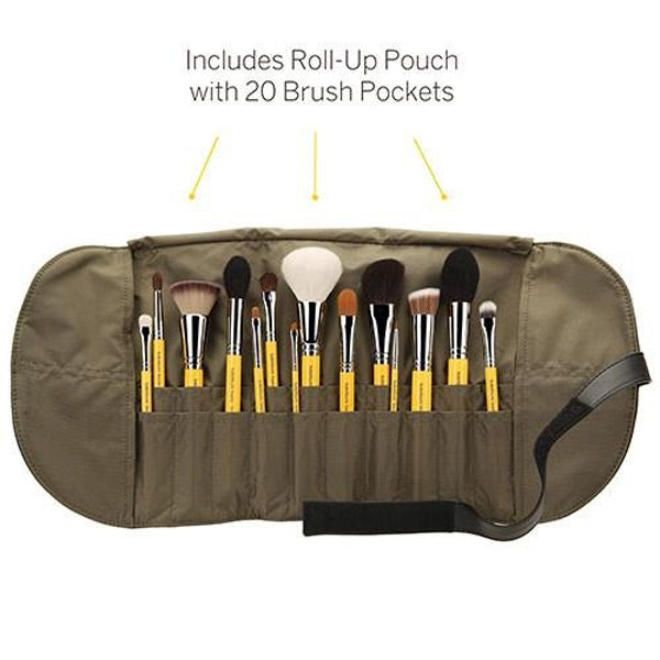 Studio The Collection 14 pc brush set with Roll-Up Pouch