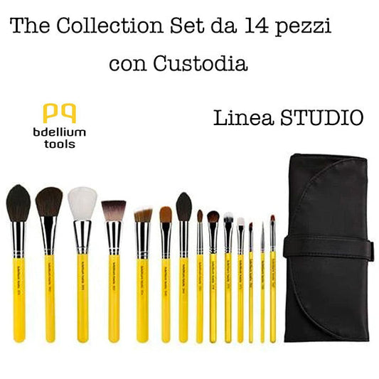 Studio The Collection 14 pc brush set with Roll-Up Pouch