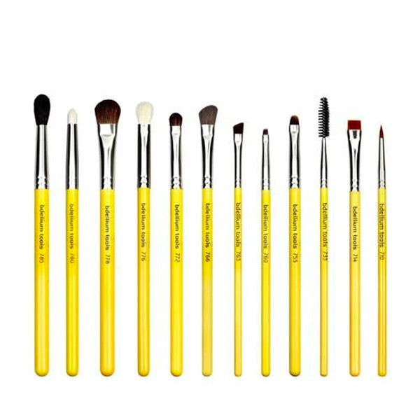 Travel Eyes 12 pc Brush Set with Roll-up Pouch