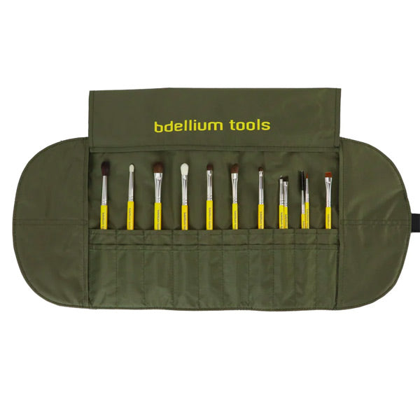 Travel Eyes 12 pc Brush Set with Roll-up Pouch