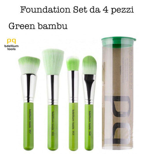 Green Bambu Foundation 4 pc brush set