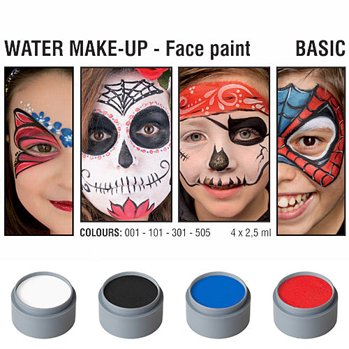 Tavolozza Water Make up - Basic - 4 colori