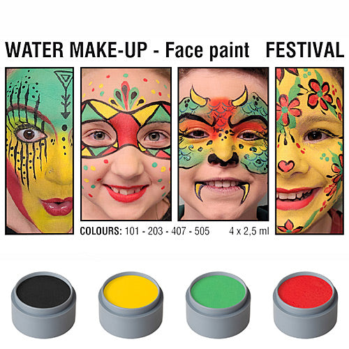 Tavolozza Water Make up - Festival - 4 colori