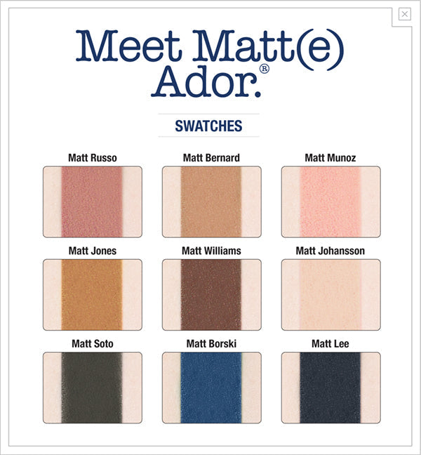 Meet Matt(e) Ador™ Palette Ombretti