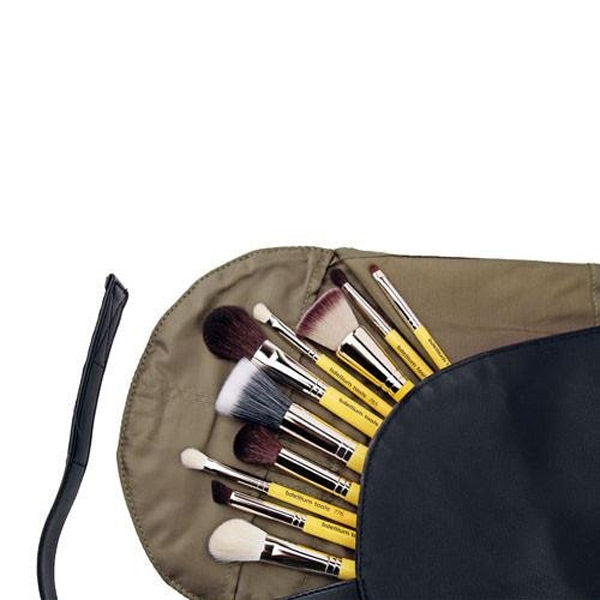 Travel Mineral 10 pc Brush Set with Roll-up Pouch