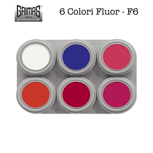 Tavolozza Water Make up Fluor - 6F - 6 colori