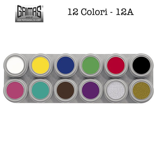 Tavolozza Water Make up - 12A - 12 colori