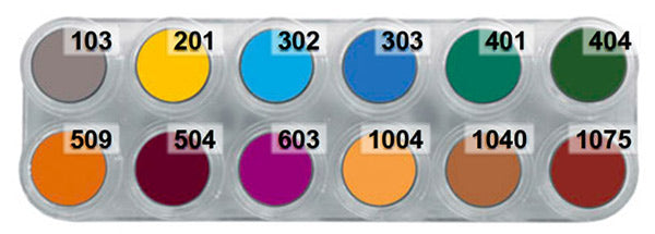 Tavolozza Water Make up - 12B - 12 colori