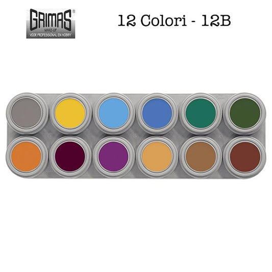 Tavolozza Water Make up - 12B - 12 colori