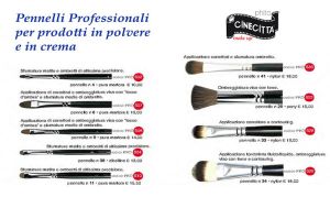 Pennelli professionali per prodotti in polvere e in crema
