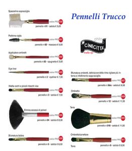 Pennelli trucco in setola sintetica